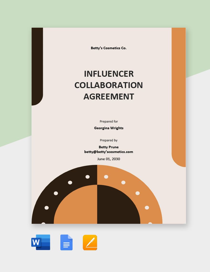 Influencer Collaboration Agreement Template