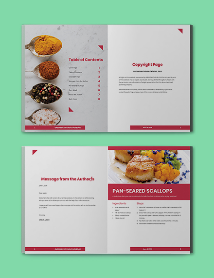 Free Digital Kitchen Cookbook Template - InDesign, Word | Template.net