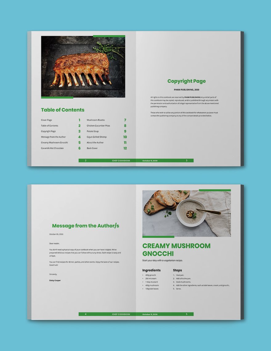 Digital Chef Cookbook Template