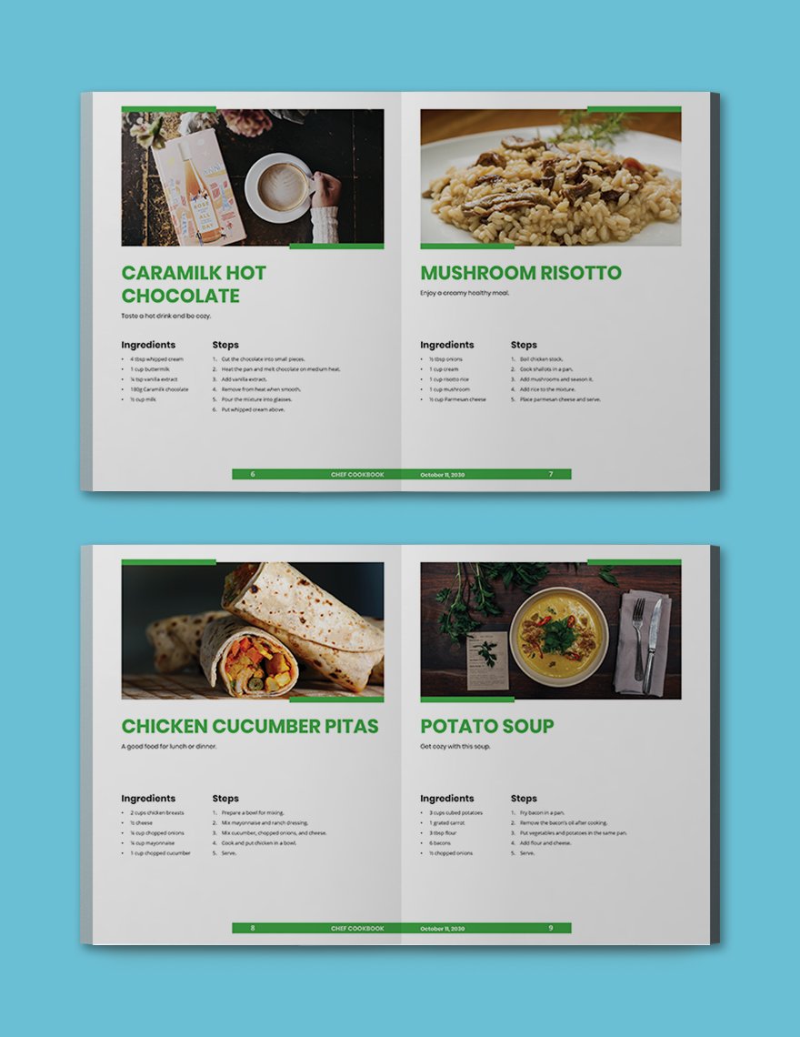 Digital Chef Cookbook Template