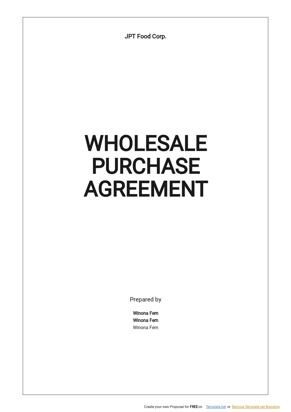 Gold Purchase Agreement Template