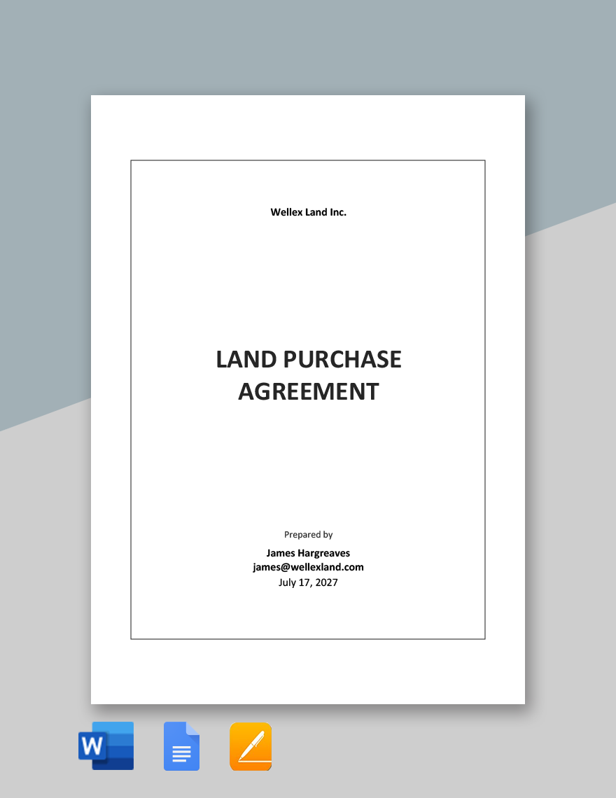 Basic Land Purchase Agreement Template