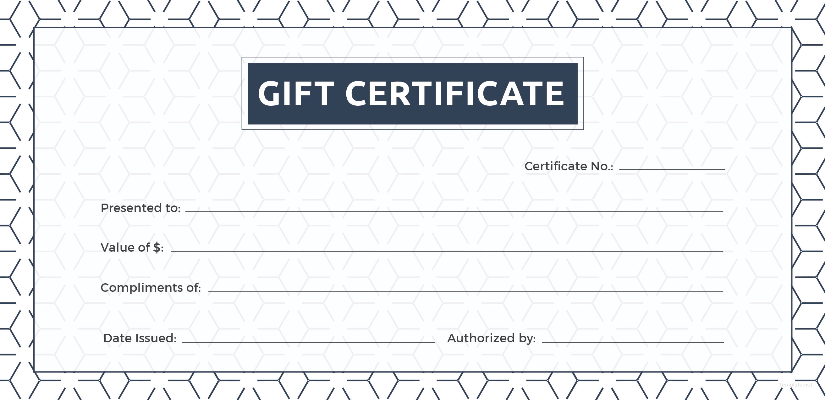 Free Printable Gift Certificate Blank