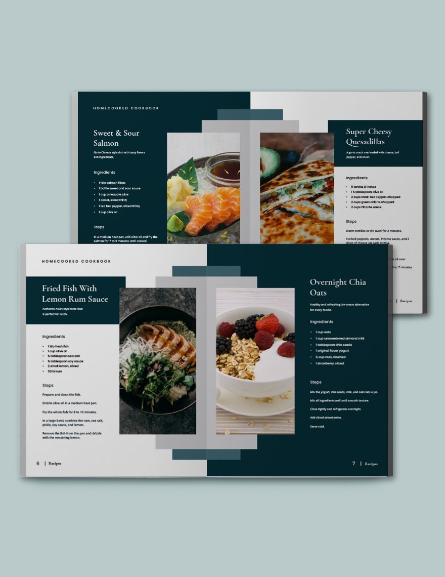 Digital Kitchen Cookbook Template