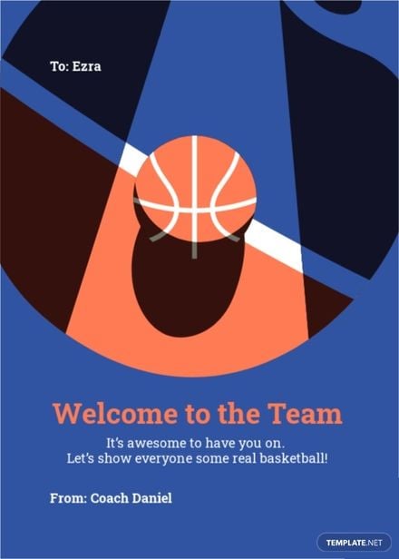 Sample Basketball Ending Card Template in PSD Illustrator Word