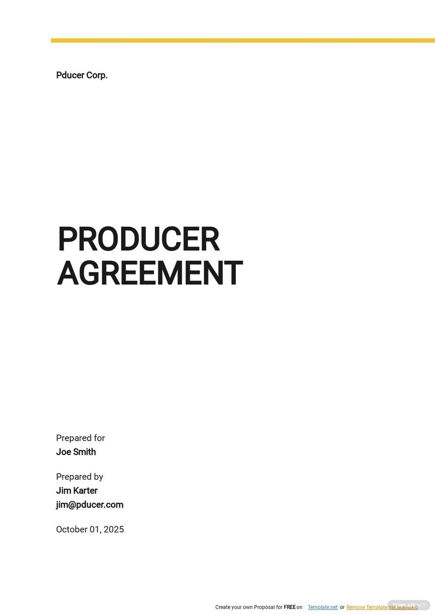 Music Producer Agreement Template Google Docs Word Apple Pages