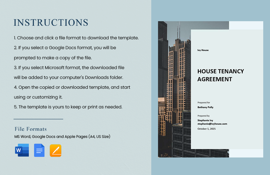 House Tenancy Agreement Template