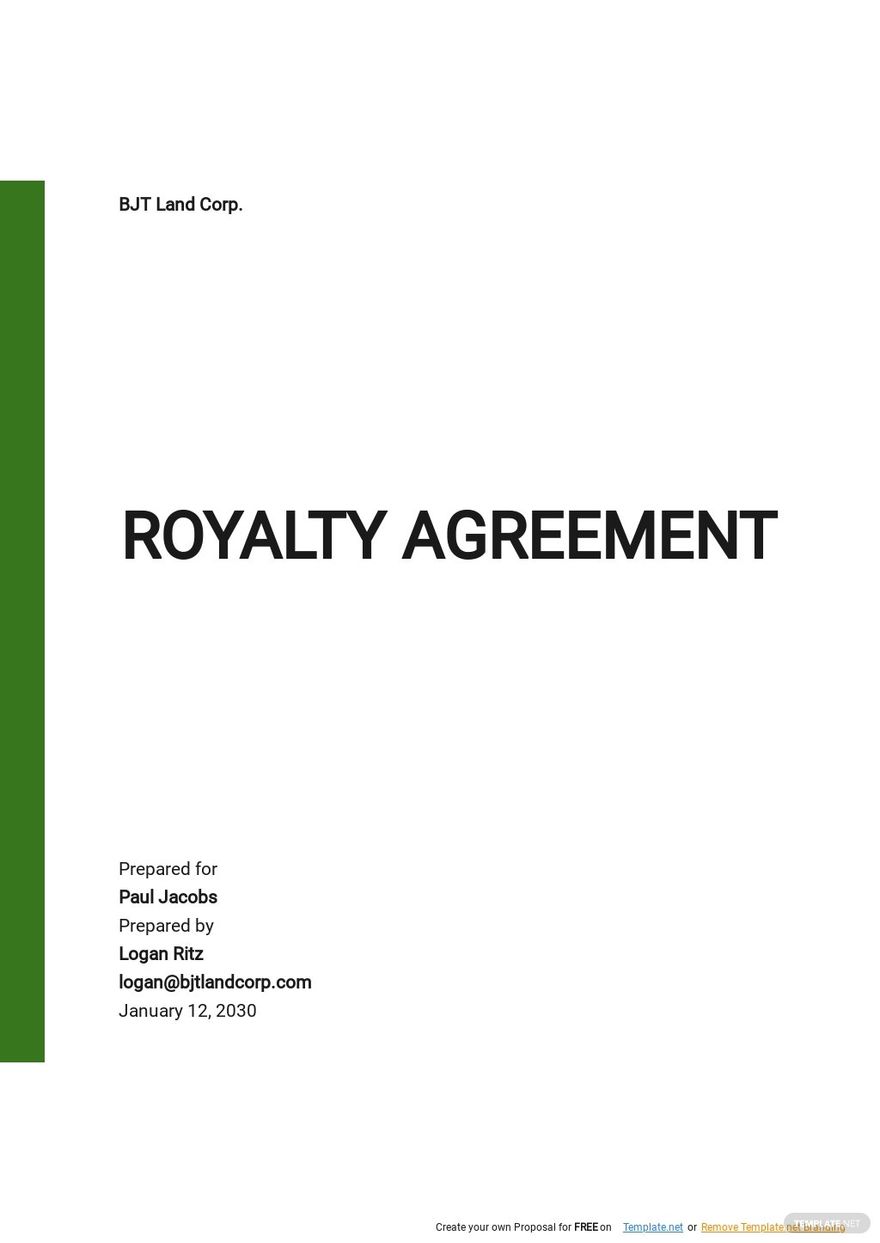 License And Royalty Agreement Template Google Docs Word Apple Pages License And Royalty Agreement Template Google Docs Word Apple Pages