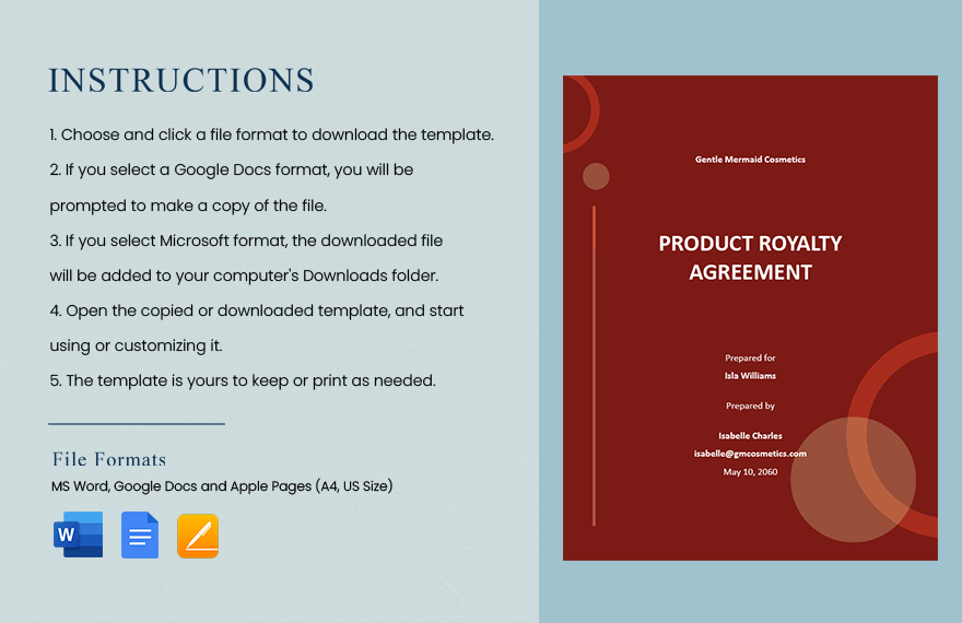 Product Royalty Agreement Template 