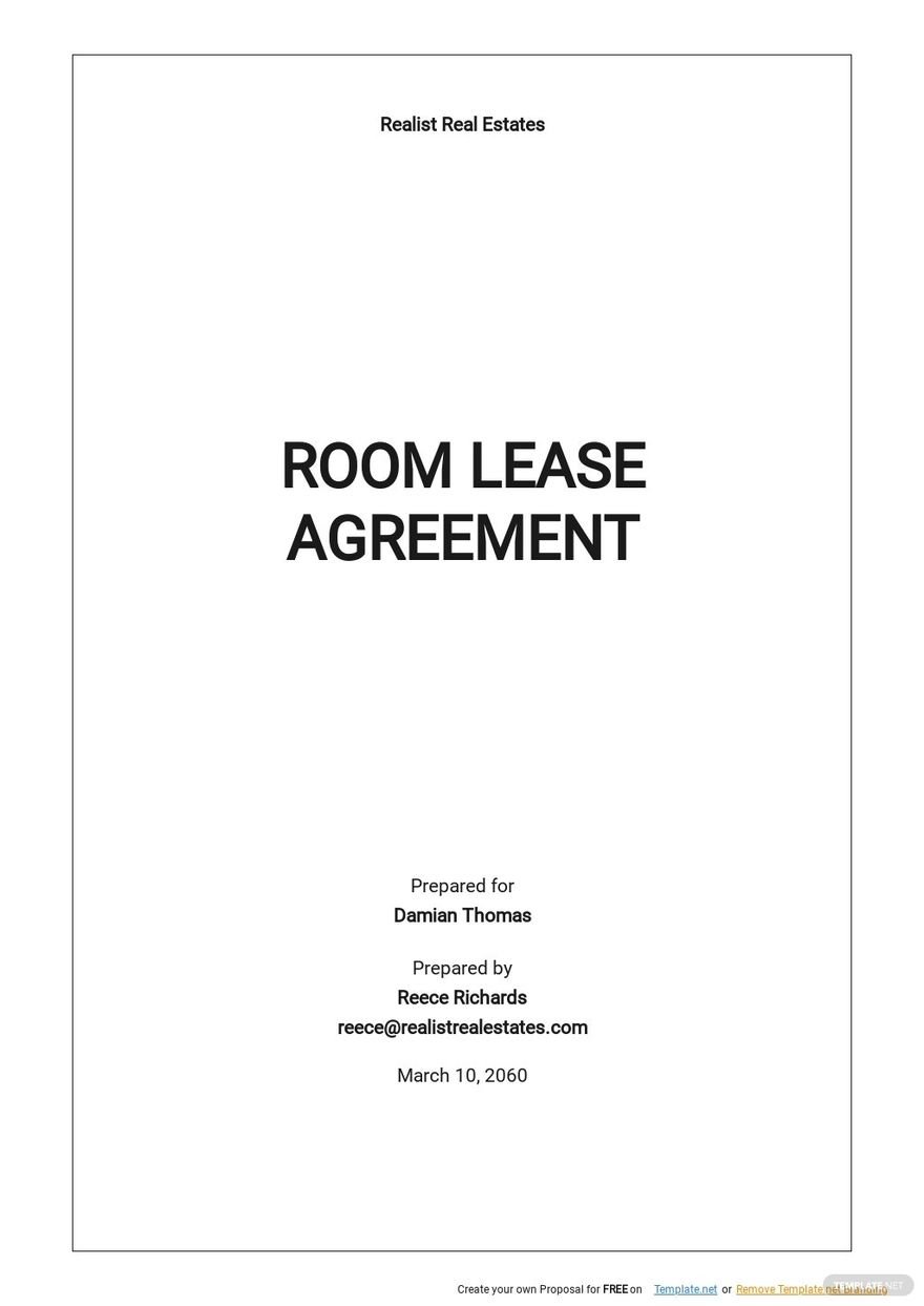 Simple Room Lease Agreement Template .jpe