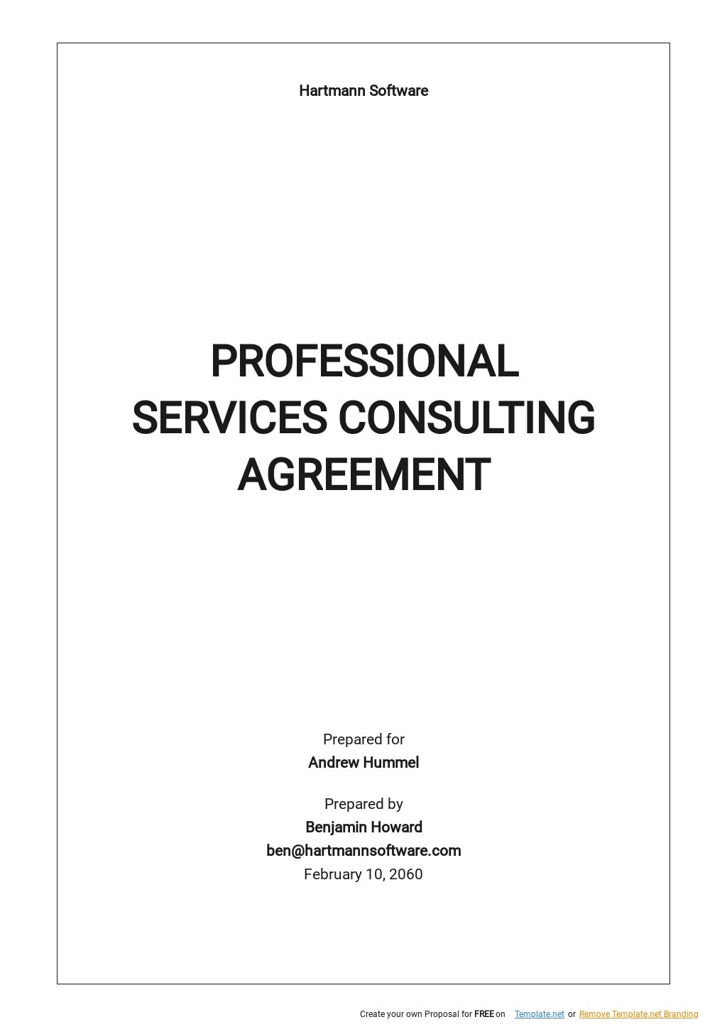Free Professional Services Consulting Agreement Template 