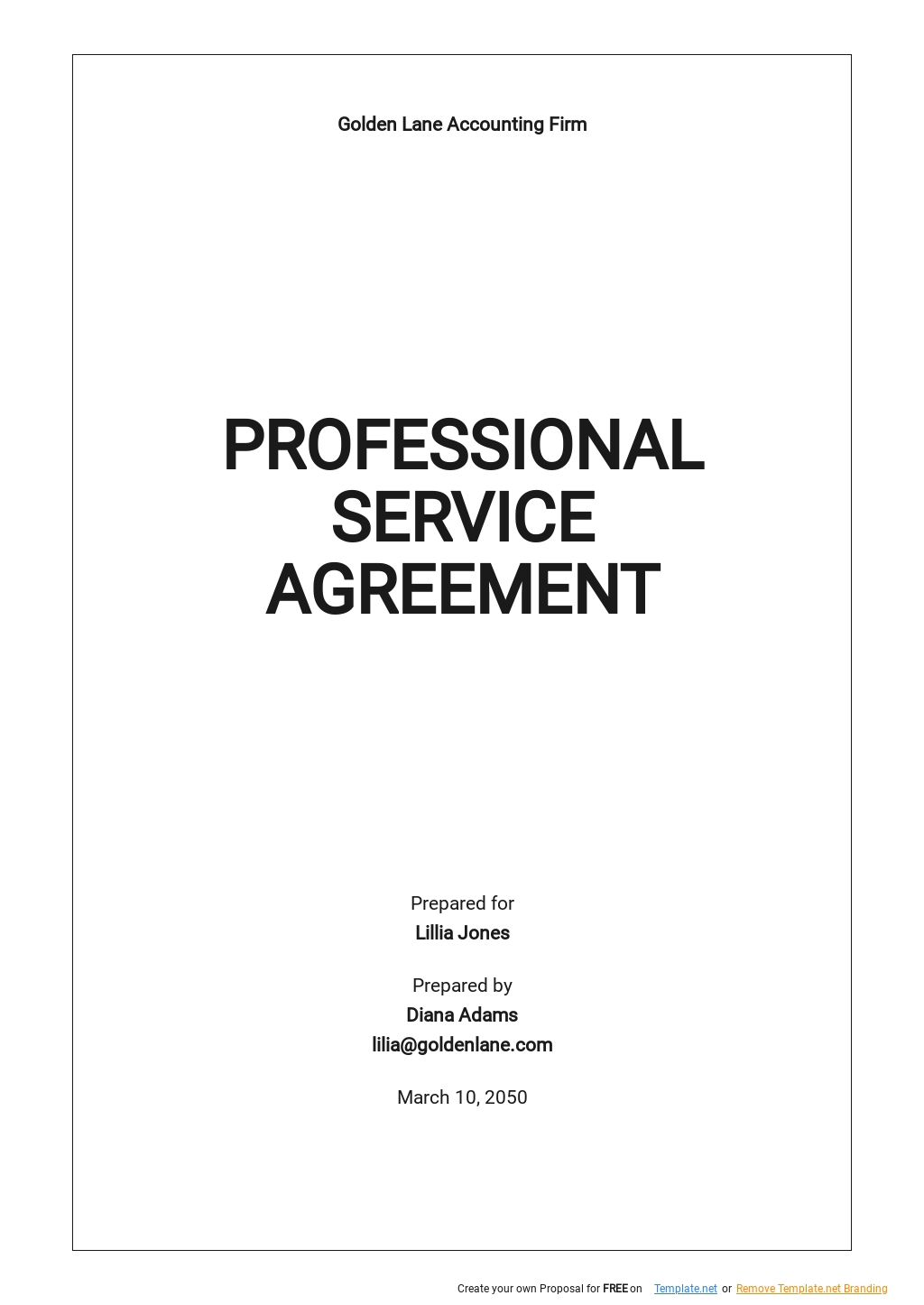 Professional Services Agreement Template - Google Docs, Word, Apple ...