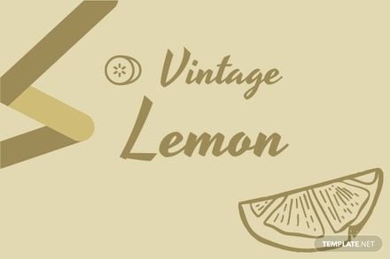 Vintage Lemon Recipe Card Template