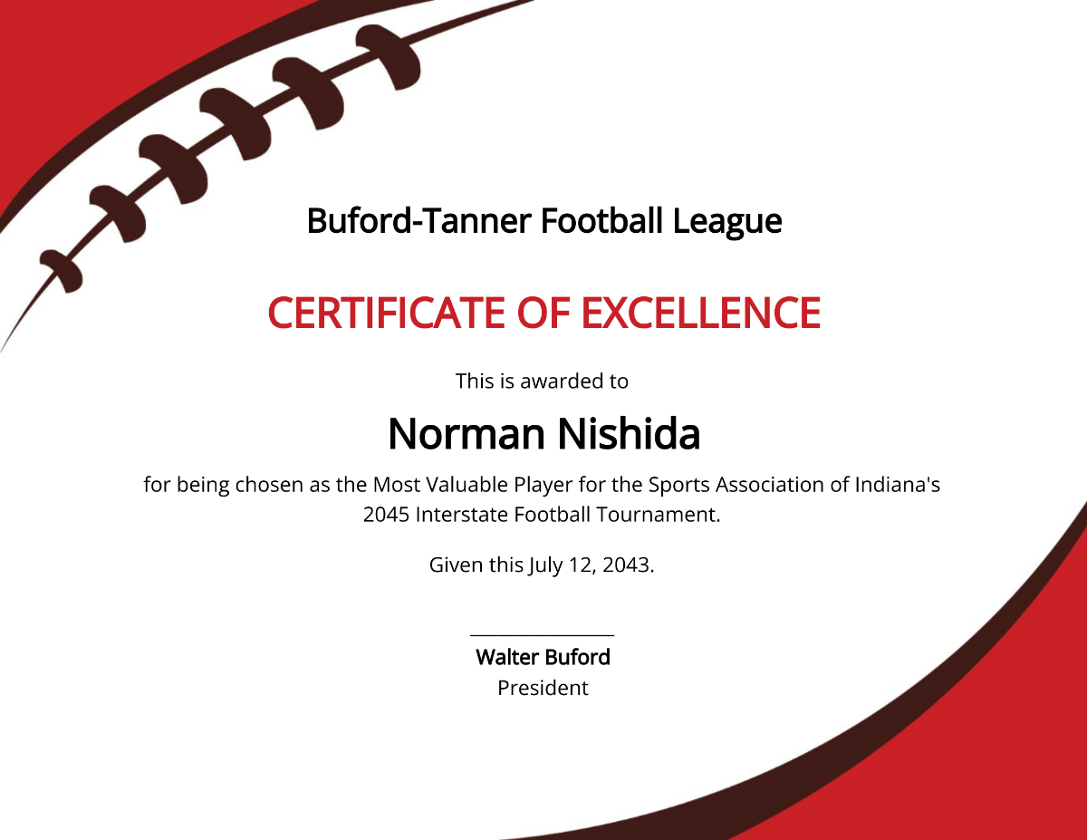 FREE Sports Certificate Template Download in Word, Google Docs, PDF