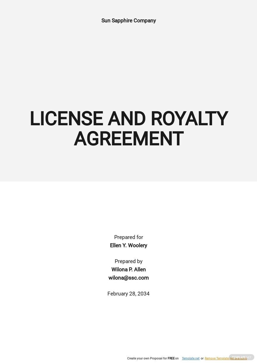 License And Royalty Agreement Template