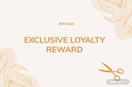 Salon Loyalty Card Template in Word, Google Docs, Illustrator, PSD, Apple Pages, Publisher