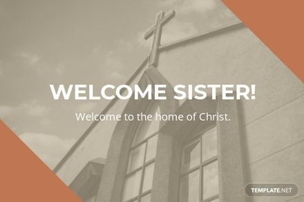 Church Welcome Card Template