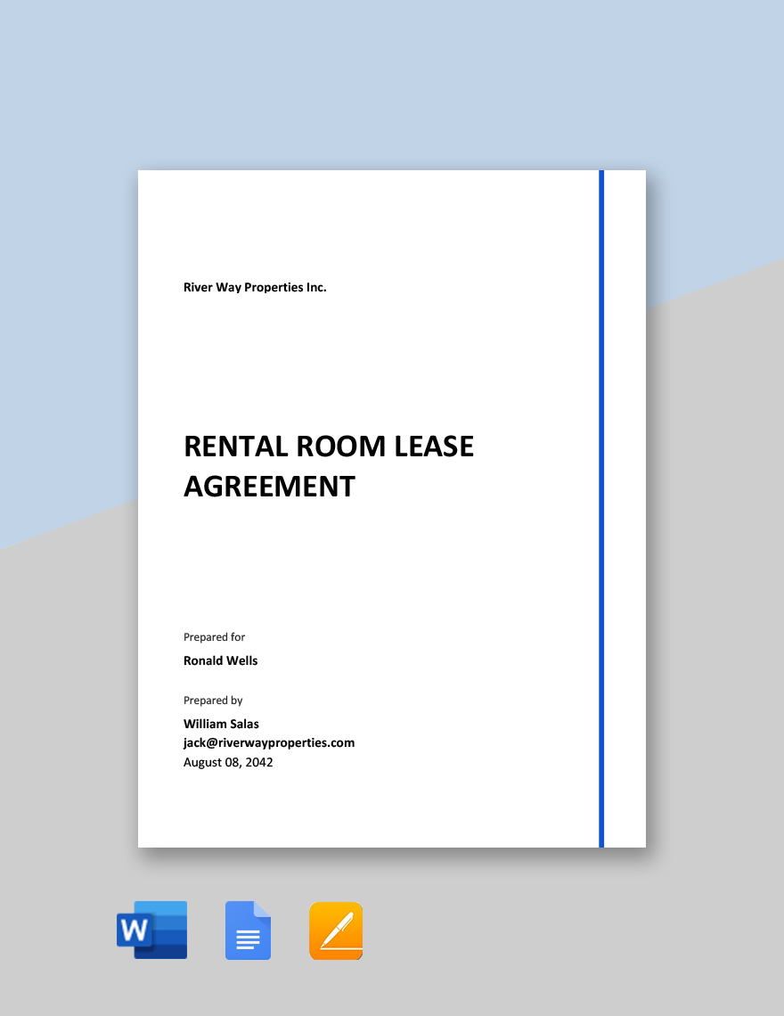 Rental Room Lease Agreement Template