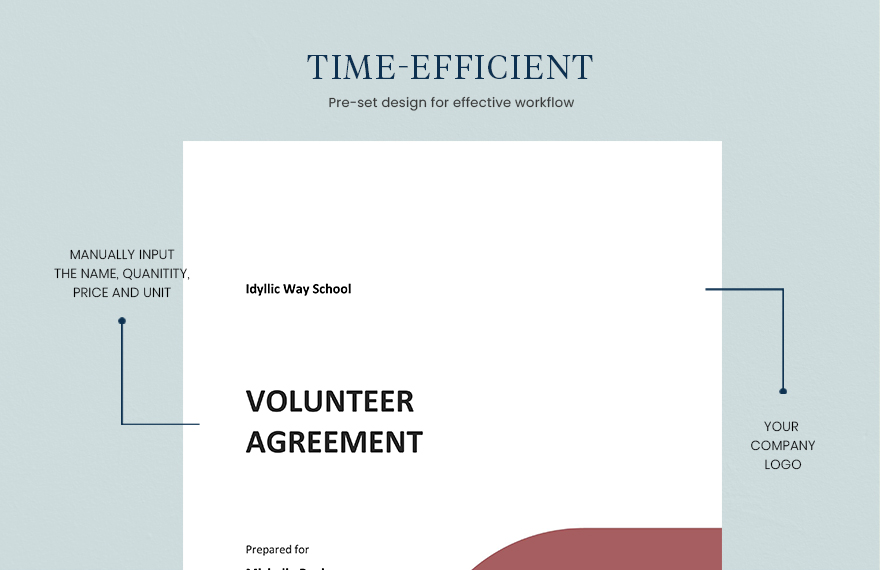 Sample Volunteer Agreement Template