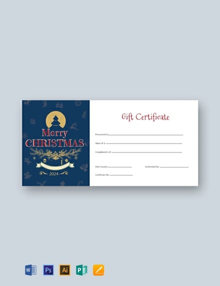 free christmas gift certificate template microsoft word