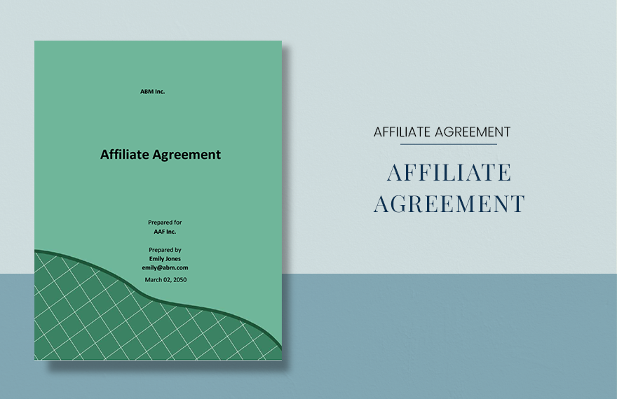 One-Page Affiliate Agreement Template