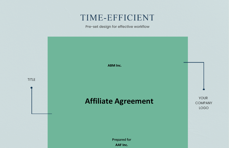 One-Page Affiliate Agreement Template