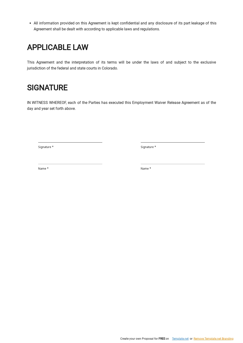 Employment Waiver Release Agreement Template 2.jpe