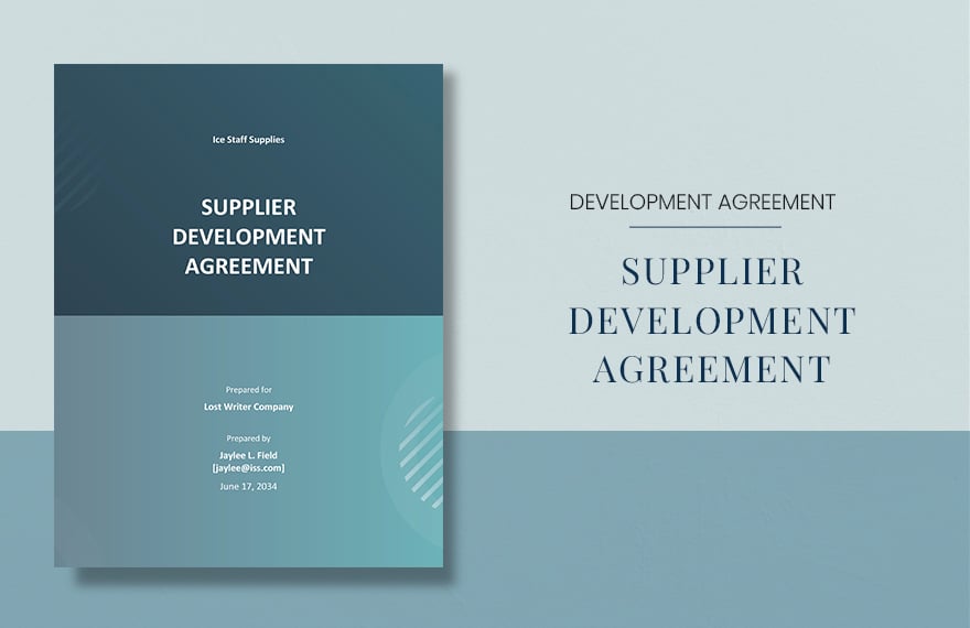 Supplier Development Agreement Template in Word, Google Docs, Apple Pages