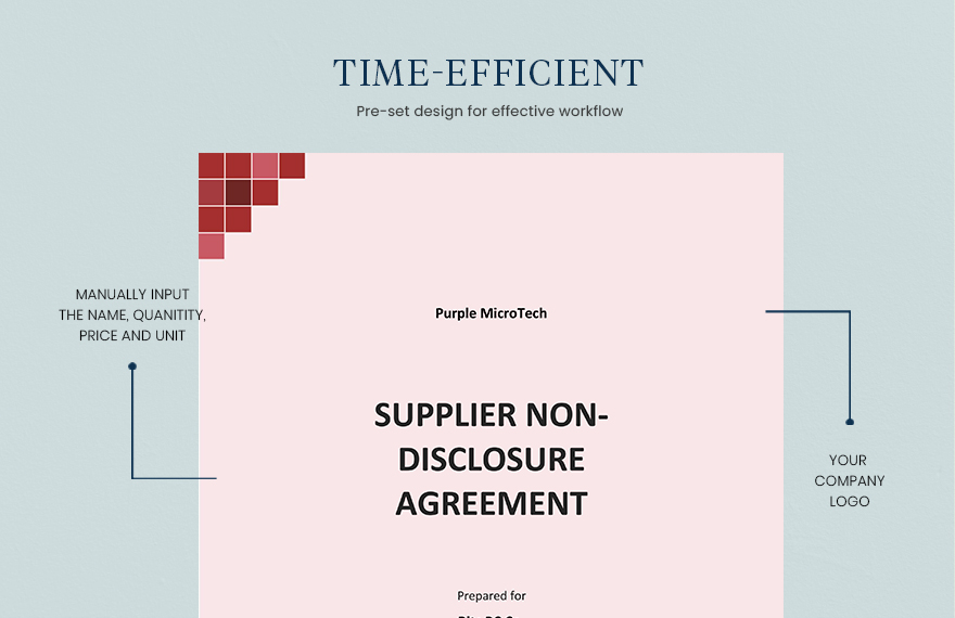 Supplier Non-Disclosure Agreement Template