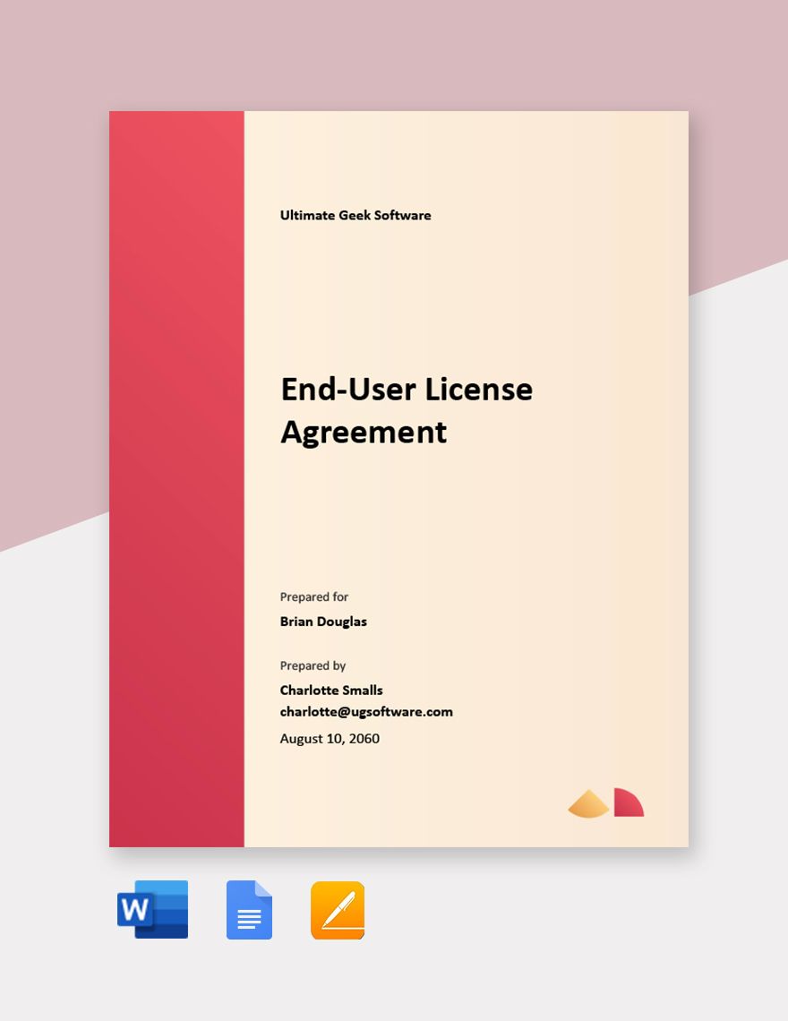 Free Sample End User License Agreement Template Download In Word 