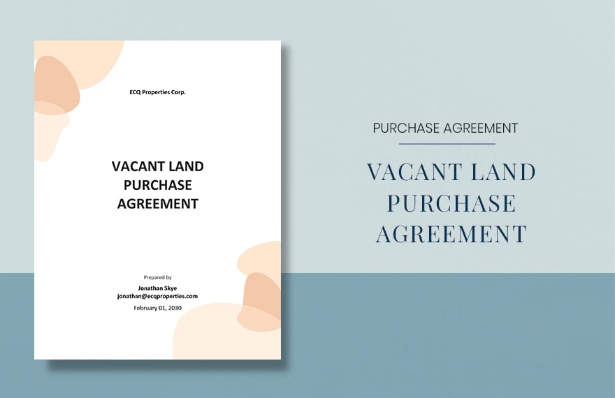 Vacant Land Purchase Agreement Template
