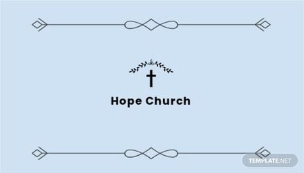 Simple Church Contact Card Template.jpe