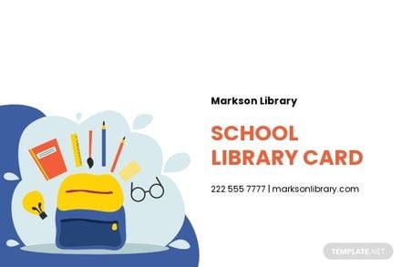 Library Due Date Card Template