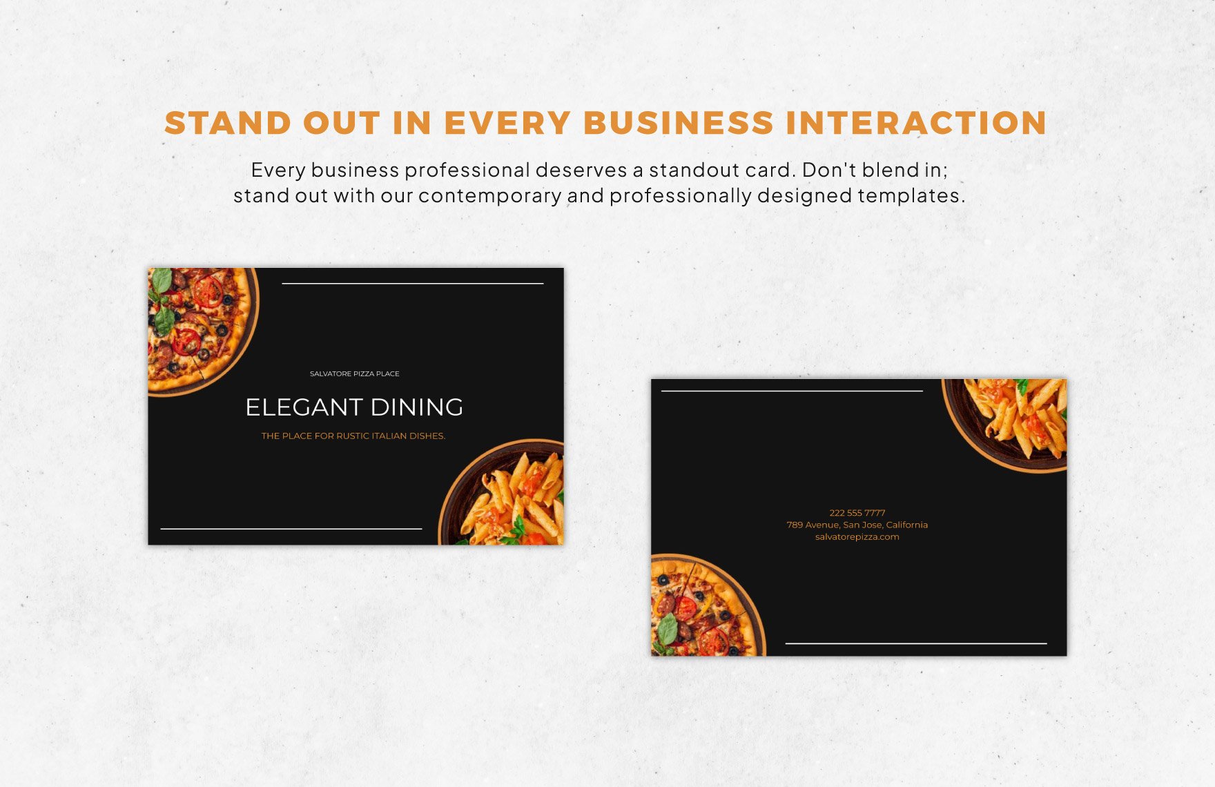 Food Place Cards Template