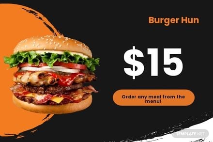 Fast Food Gift Card Template