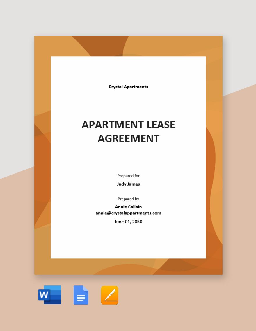 Free Sample Apartment Lease Agreement Template
