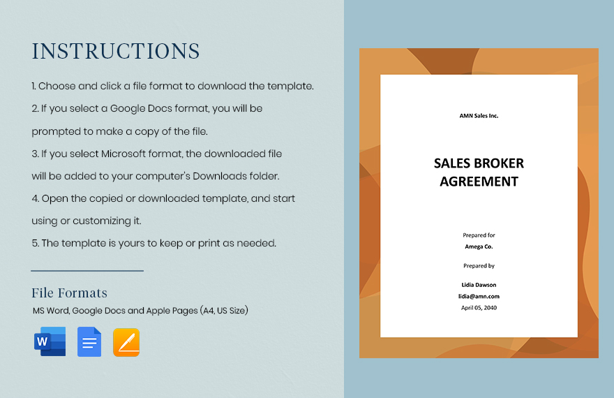 Sales Broker Agreement Template