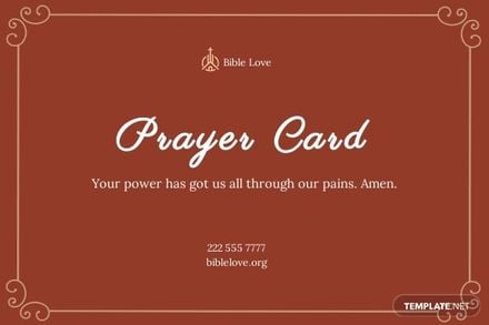 Blank Prayer Card Template