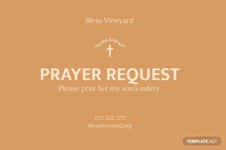 Prayer Request Card Template