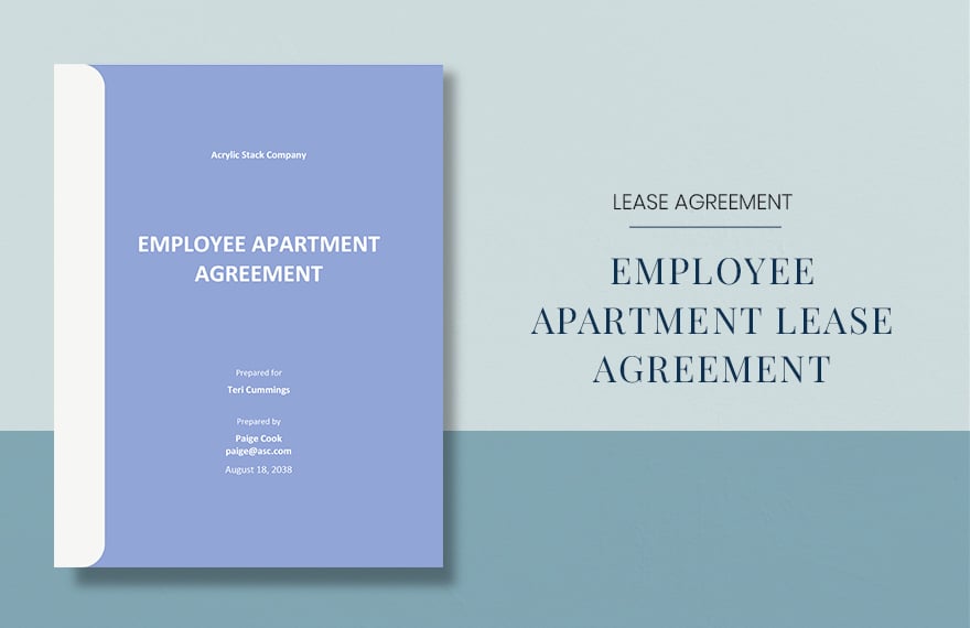 Employee Apartment Lease Agreement Template