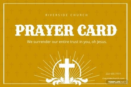Christian Prayer Card Template