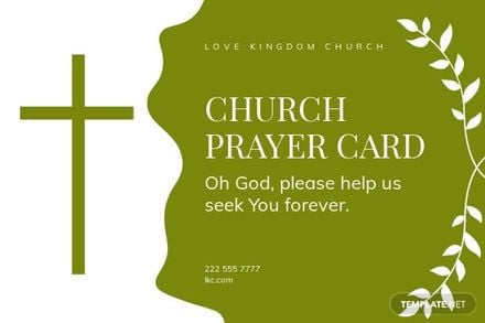 Church Prayer Card Template