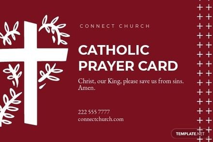 Catholic Prayer Card Template in Word, Google Docs, Illustrator, PSD, Publisher