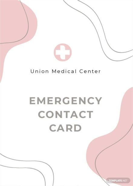 Free Emergency Card Template
