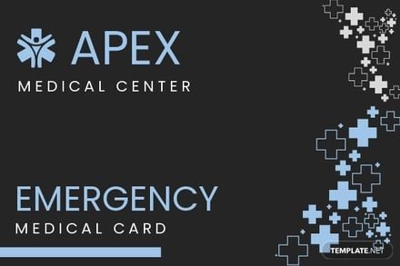Emergency Medical Card Template in Word, Illustrator, PSD