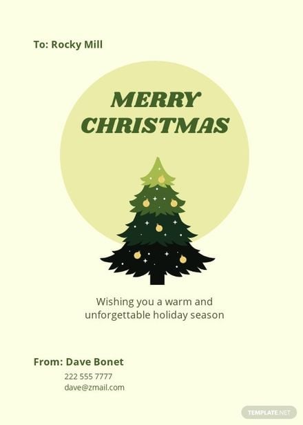 Digital Christmas Card Template