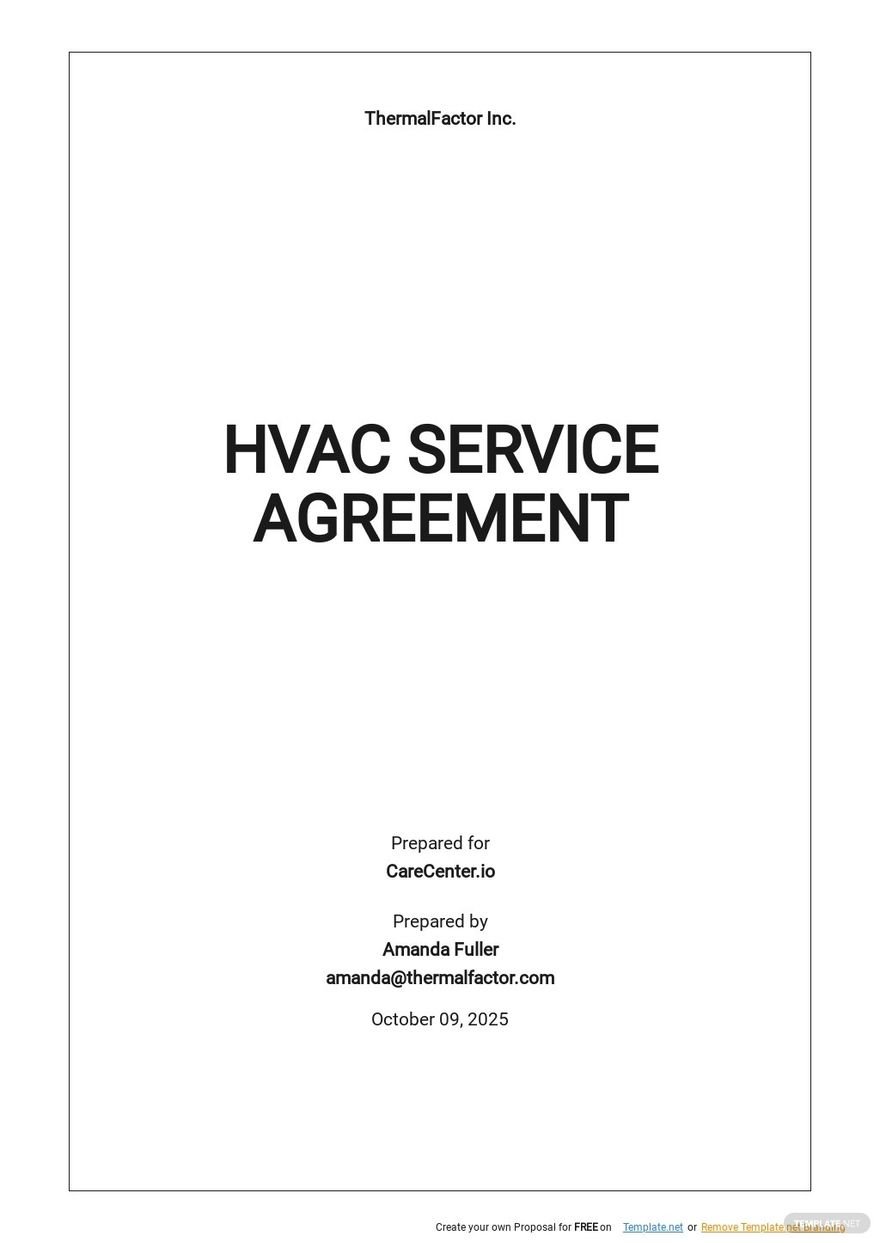 Free Sample Hvac Service Agreement Template Google Docs, Word, Apple