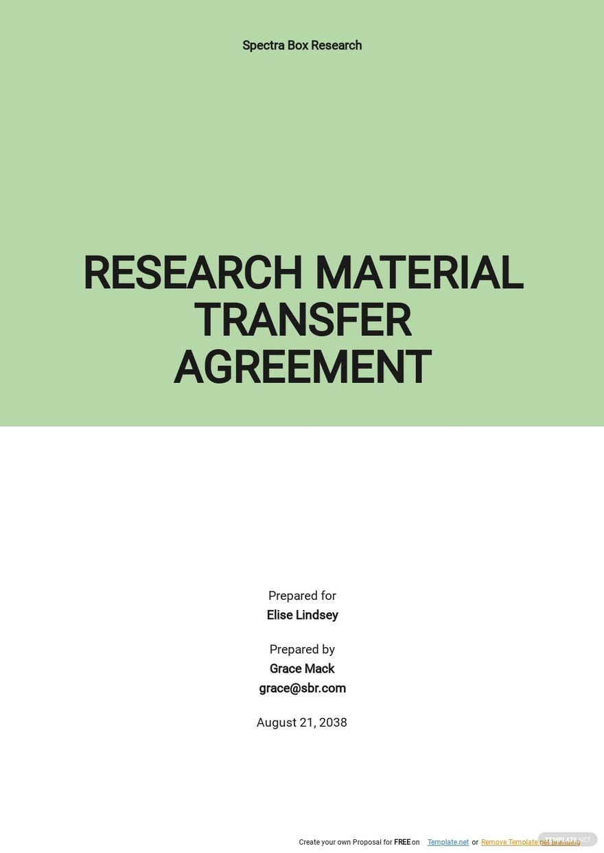 Material Transfer Agreements Templates Format, Free, Download