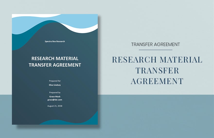 Research Material Transfer Agreement Template