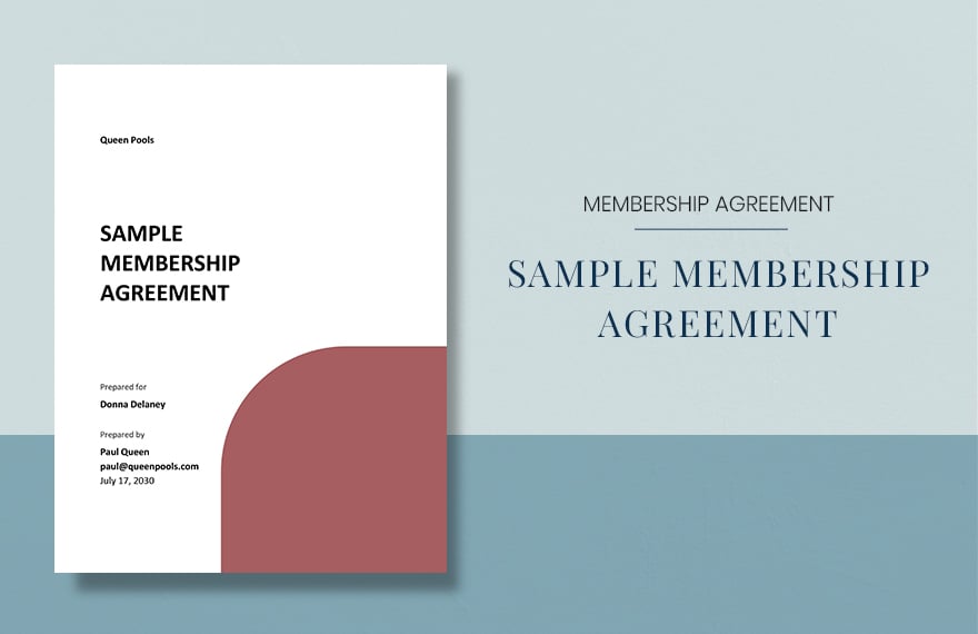 Sample Membership Agreement Template
